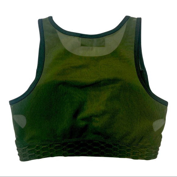 Sports Bra (STAY FIT EARTH GREEN MESH SPORTS BRA) - Picture 2 of 2